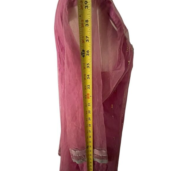 Pakistani Indian Party Dress Purple Size 44 Handmade - Picture 4 of 16